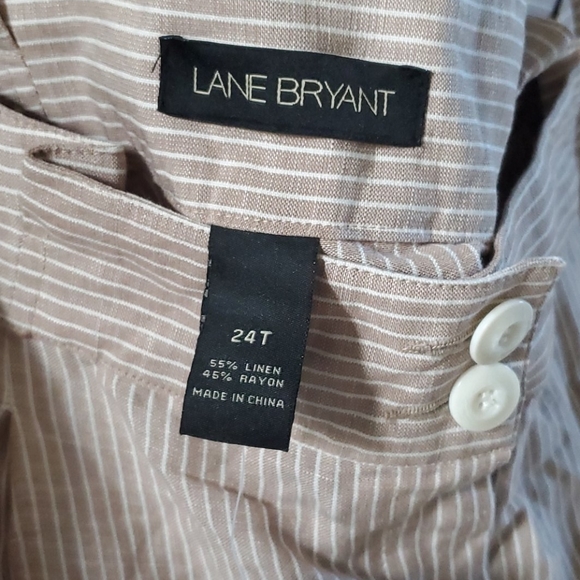 SOLD! LANE BRYANT Linen Wide Leg Pant - Size 24 - Picture 5 of 8